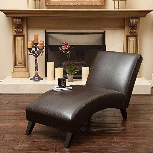 brown leather chaise